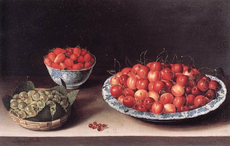 MOILLON, Louise Still-Life with Cherries, Strawberries and Gooseberries ag china oil painting image